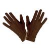 Gants unicolores "Couleurs à gogo" 23 cm - marron - 1 