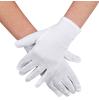 Gants unis 23 cm - blanc