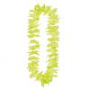 Collier à fleurs hawaiien deluxe unicolore - jaune néon vue détaillée