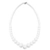 Collier de perles unicolores - blanc