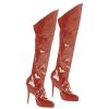 Couvres-bottes hautes vernies unicolores - rouge - 1 