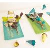 4 pochettes pour couverts unicolores - vert