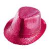 Chapeau unicolore à paillettes - rose vif