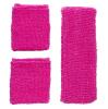 Bandeau unicolore fluo 3 pcs. - rose vif - 1 