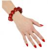 Bracelet de perles unicolores - rouge 