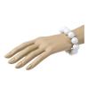 Bracelet de perles unicolores - blanc