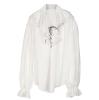 Chemise de pirate unicolore - blanc-XL - 1 