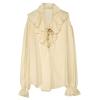 Chemise de pirate unicolore - beige-XL - 1 