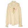 Chemise de pirate unicolore - beige-M/L - 1 