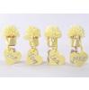 Ruban de déco en satin unicolore - jaune-15 mm