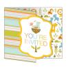  8 Cartons d´invitation "Baby Jungle Party" avec enveloppes