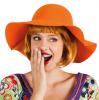 Chapeau à larges bords "Chic rétro" - orange