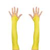 Gants cabaret en satin sans doigt - jaune - 1 