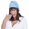 Bonnet de nuit pointu rayé - bleu-blanc