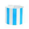 6 ronds de serviette à rayures - turquoise