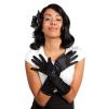 Gants brillants 40 cm - noir