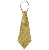 Cravate à paillettes 40 cm - doré