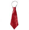 Cravate à paillettes 40 cm - rouge