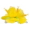 Pince pour cheveux "Hibiscus fleuri" jaune vue détaillée