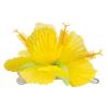 Pince pour cheveux "Hibiscus fleuri" jaune vue détaillée