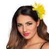 Pince pour cheveux "Hibiscus fleuri" jaune