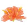 Pince pour cheveux "Hibiscus fleuri" orange vue détaillée