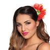 Pince pour cheveux "Hibiscus fleuri" - rouge