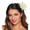 Pince pour cheveux "Hibiscus fleuri" blanc