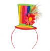 Serre-tête avec haut-de-forme coloré "Clown"  - vue détaillée