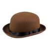 Chapeau "Steambowler" marron vue détaillée