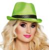 Chapeau "Trilby" - vert fluo - exemple