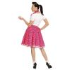 Ensemble "50's Lady" 2 pcs. - rose vif à pois blancs - 2 