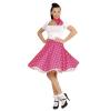 Ensemble "50's Lady" 2 pcs. - rose vif à pois blancs - 1 