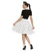 Ensemble "50's Lady" 2 pcs. - blancs à pois noirs - 2 