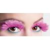 Faux cils en plume - rose vif