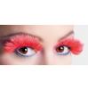 Faux cils en plume - rouge