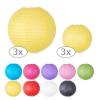 Lampion uni 3 pcs - jaune