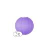 Lampion uni 3 pcs - 15 cm-lilas