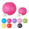 Lampion uni 3 pcs - fuchsia