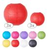 Lampion uni 3 pcs - rouge