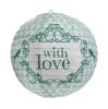 2 lampions "With love" - vert menthe
