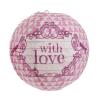 2 lampions "With love" - rose vif