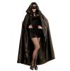 Longue cape noire avec capuche 152 cm - 1 