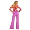 Pantalon pattes d´eph violet pour dame - vue de dos