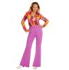 Pantalon pattes d´eph violet pour dame - vue de face