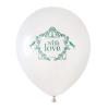 8 ballons de baudruche "With love" - vert menthe