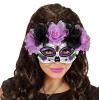 Masque "Dia de los Muertos" avec roses violettes - 2 