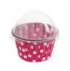 Mini caissettes à muffins "Polka Dots" 3 cm - rose vif