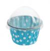 Mini caissettes à muffins "Polka Dots" 3 cm - turquoise