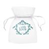 10 sachets en organdi "With love" - vert